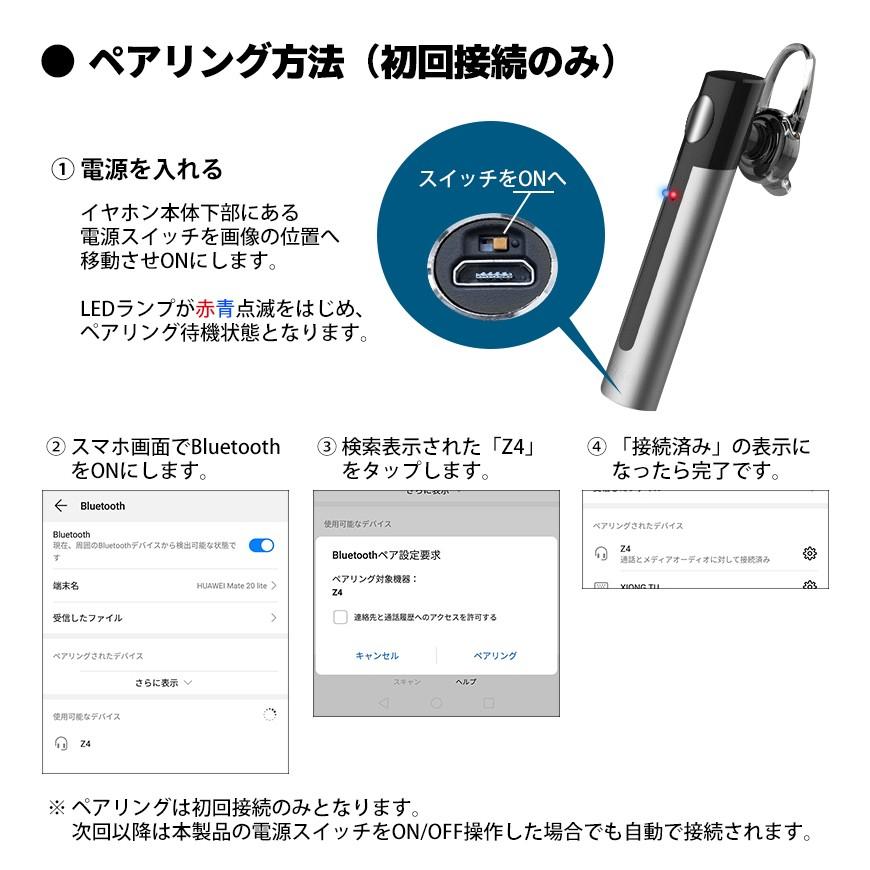 Bluetooth ワイヤレス ヘッドセット ハンズフリー通話 音楽 高音質 イヤホンマイク スマホ 充電式 小型 日本語説明書付 Z4 送料無料 Bez4 シークオンラインショッピング 通販 Yahoo ショッピング