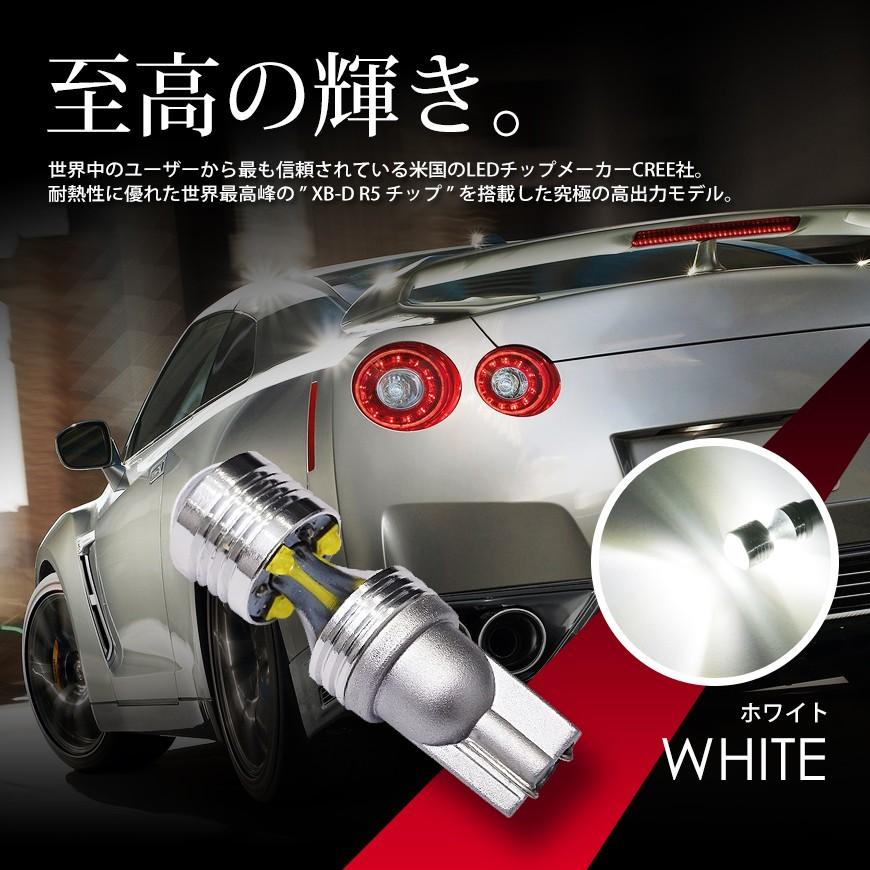T10 T16 LED ポジション バックランプ 無極性 爆光 400lm 6000k