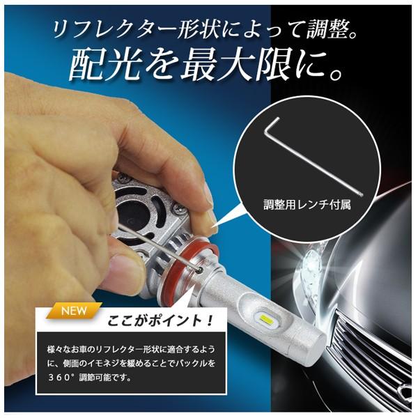 LEDフォグランプ LEDヘッドライト バルブ H11 合計8000ルーメン