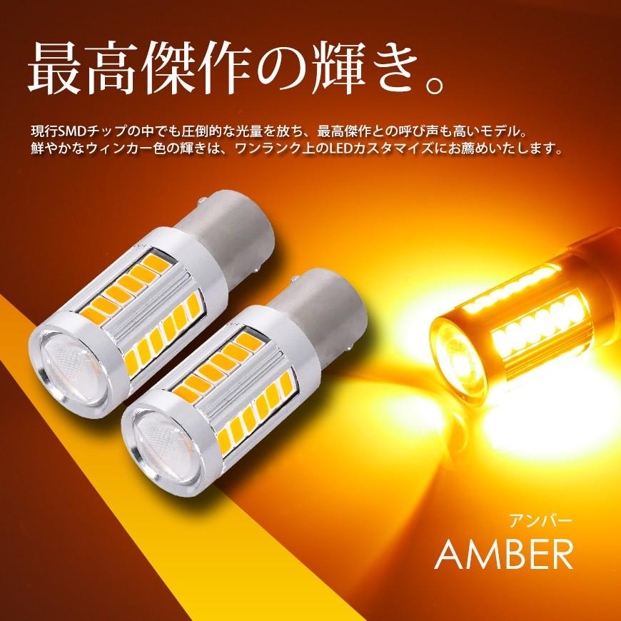 在庫処分 クリアランス品 S25 LED バルブ ウインカー アンバー / 黄