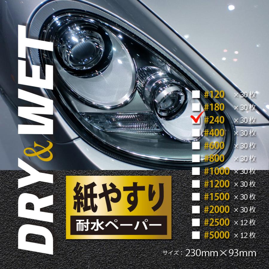 SEEK products 耐水ペーパー #240 30枚入り 中目 サンドペーパー 紙