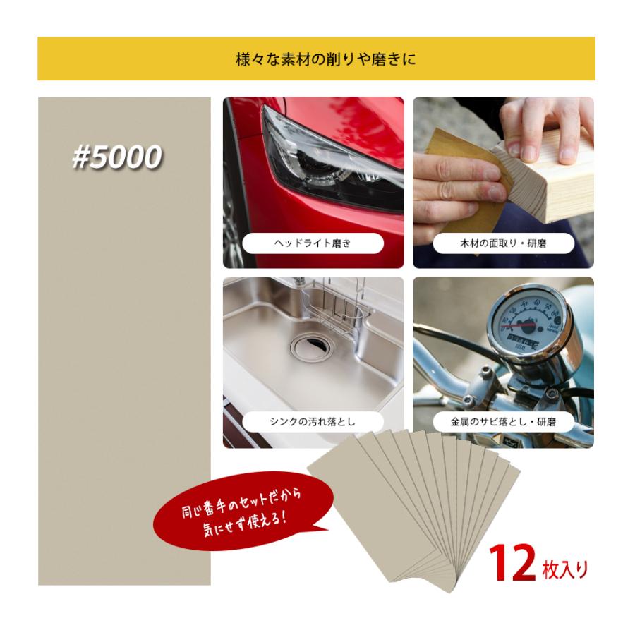 SEEK products 耐水ペーパー #5000 12枚入り 超極細目 サンド