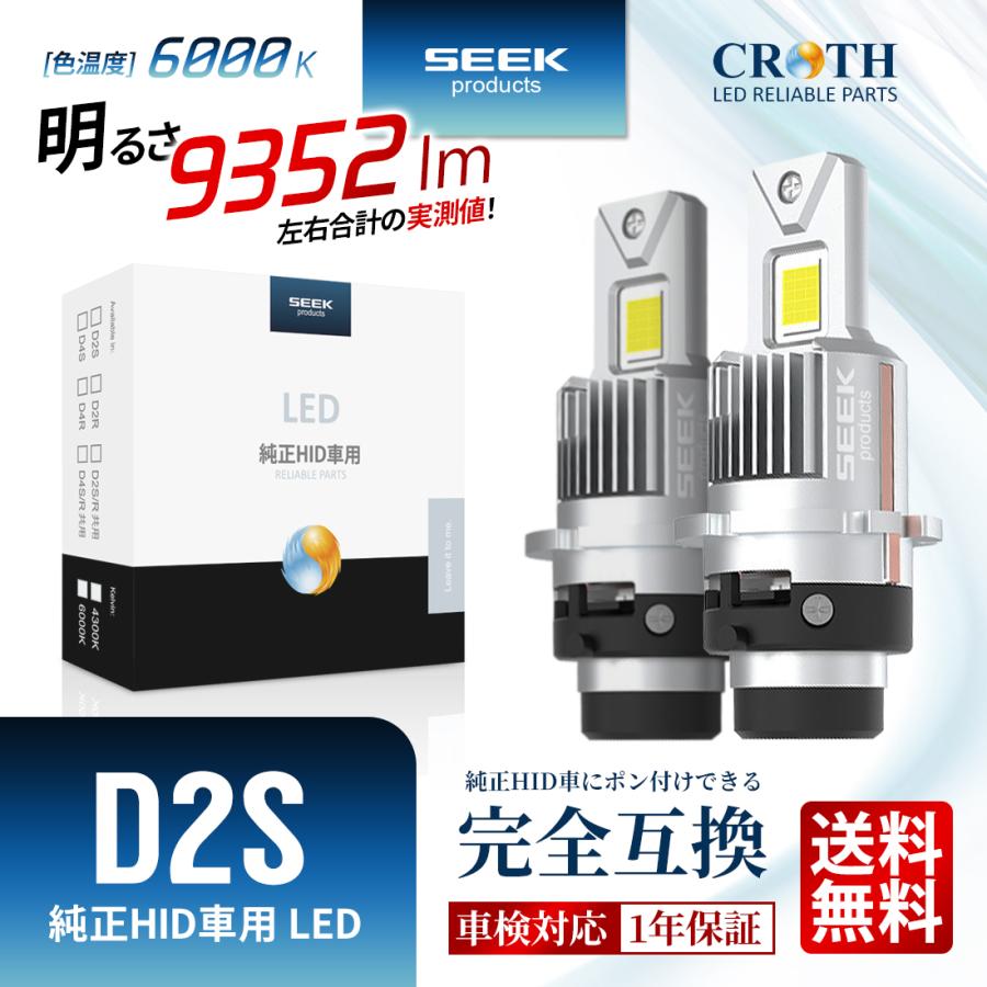 SEEK products D2S LEDバルブ 純正HID車用 ヘッドライト 車検