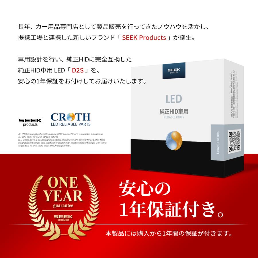 SEEK products D2S LED ヘッドライト バルブ ポン付け 純正HID車