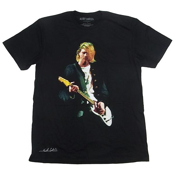 KURT COBAIN カート コバーン GUITAR PHOTO Tシャツ : SEEK&DESTROY 