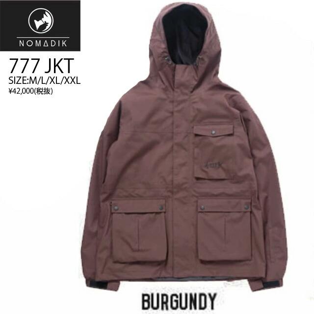 23-24☆NOMADIK【ノマディック】ウェア 777 SNOW WEAR JKT カラー：BURGUNDY　【正規品】KAZU KOKUBO :  24nomadik-777-jk-burgundy : シーズ(see’s) - 通販 - Yahoo!ショッピング