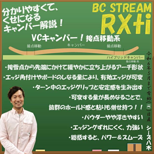 オリジナル解説】BC STREAM RX TI 164-169cm ビーシーストリーム 2023