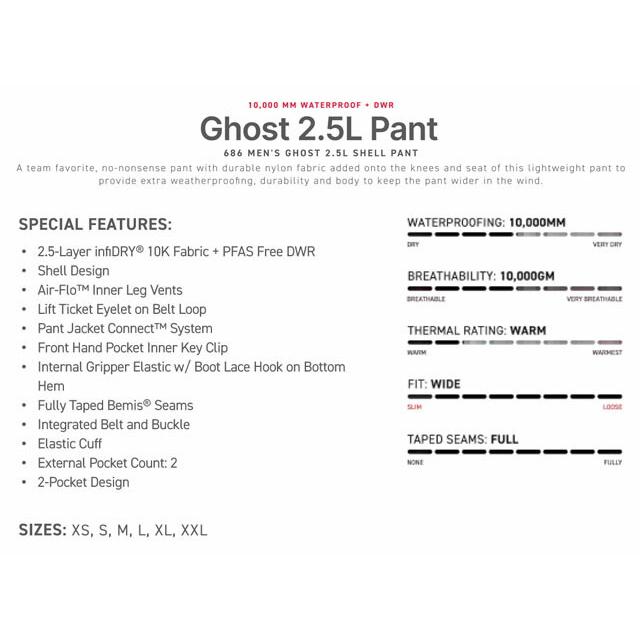 24-25 686 SIX EIGHT SIX【シックスエイトシックス】2.5L GHOST 24-25 686 SIX EIGHT SIX【シックスエイトシックス】2.5L GHOST