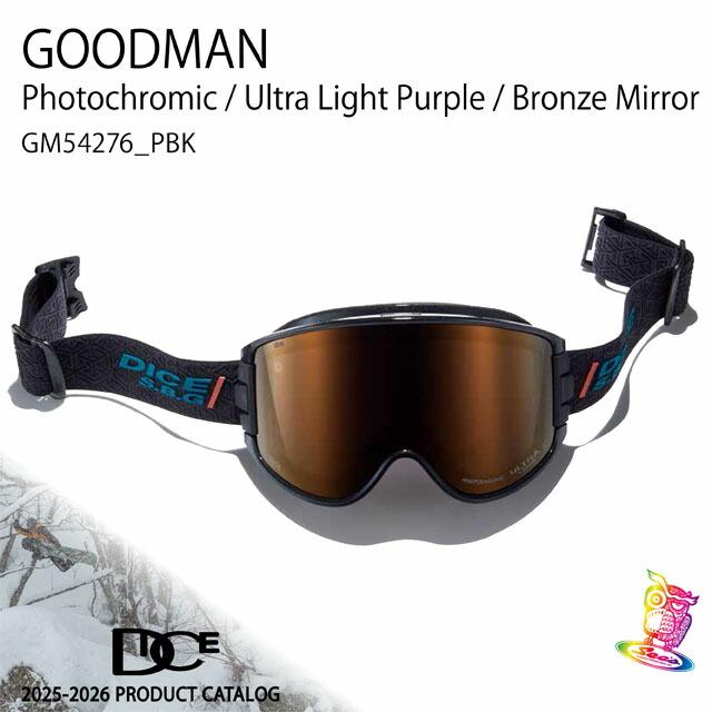 予約商品】25-26モデル☆DICE【ダイス】ゴーグル GOODMAN フレーム