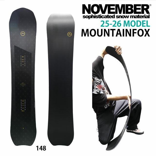 スノーボード NOVEMBER MOUNTAIN FOX 148 予約商品】NOVEMBER MOUNTAINFOX 144-148cm ノーベンバー