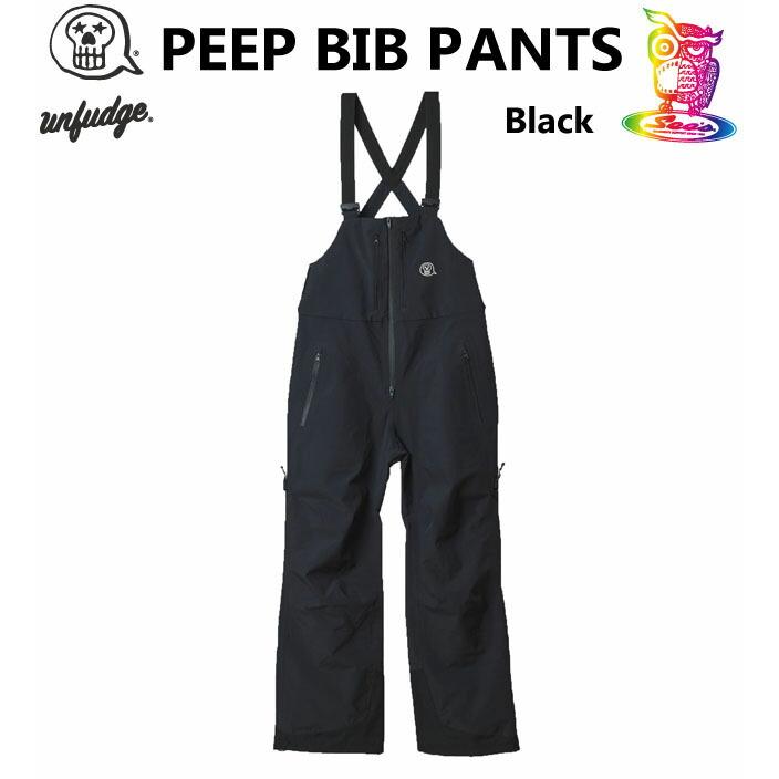 unfudge GENTLE BIB PANTS ブラック Lサイズ 25-26 予約商品☆25-26☆UNFUDGE 【アンファッジ】GENTLE BIB PANTS(WIDE FIT