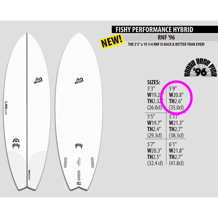 LIBTECHリブテックROUND NOSE FISH RNF '96 BROPHY LTD 【ラウンド