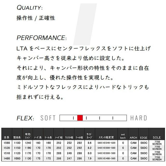 オリジナル解説】SPREAD LTA-F 148-151-153-156cm 2021-22モデル