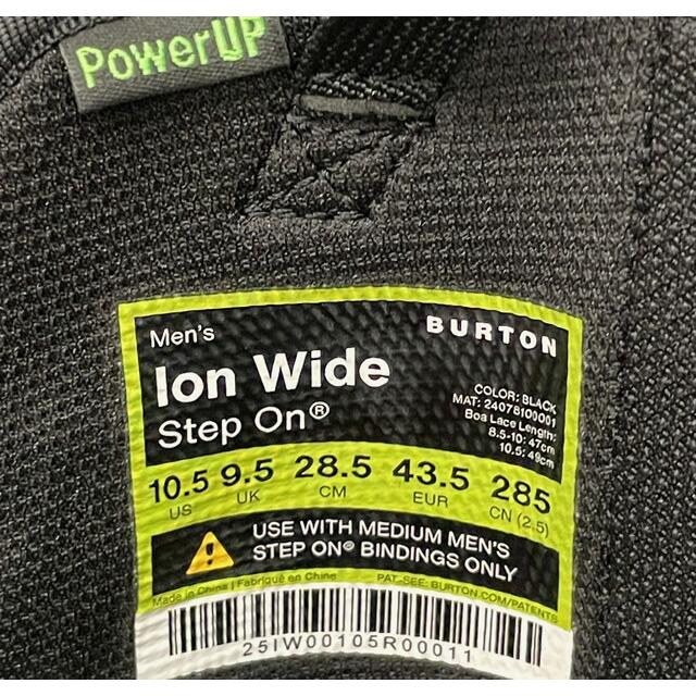 BURTON STEPON ION WIDE BOOTS MENS BLACK バートン ステップオン