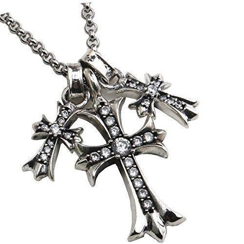 オープニング大放出セール Dawn Art ドーンアート 22k Gp シルバー925 クロスネックレス ゴールド Cz トリプルクロス 金 銀 ネックレス メンズ 人気ブランド Kslcity Com My