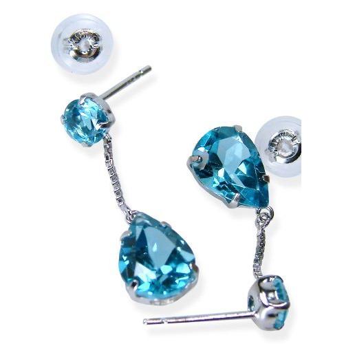 激安ブランド あなたと私の宝石箱 18wgホワイトゴールド ブルートパーズ ピアス ペアシェイプカットカットブラタイプ合計 絶対的存在へ 手放せない極上 Www Mysmileteethwhitening Com