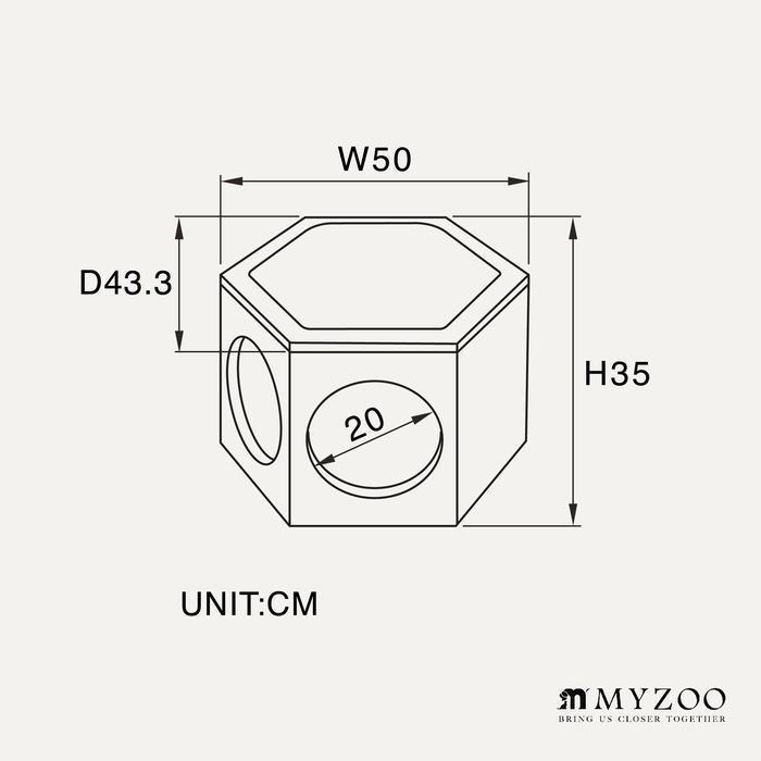 MYZOO マイズー 六角ハウス スツール ローテーブル 椅子 おしゃれ 室内 インスタ映え ネコ用品 猫グッズ インテリア |  | 13