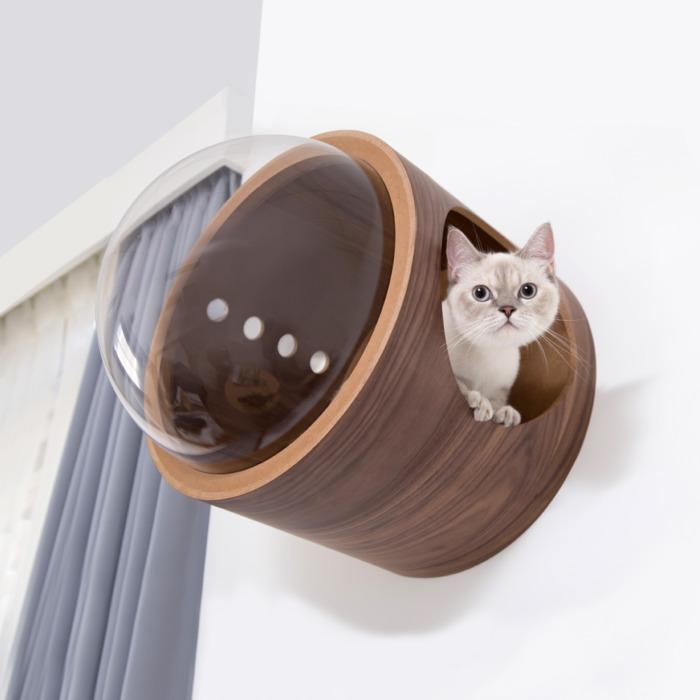 MYZOO マイズー 宇宙船GAMMA キャットハウス 木製 ドーム 壁 MYZOO マイズー 宇宙船GAMMA キャットハウス 木製 ドーム 壁