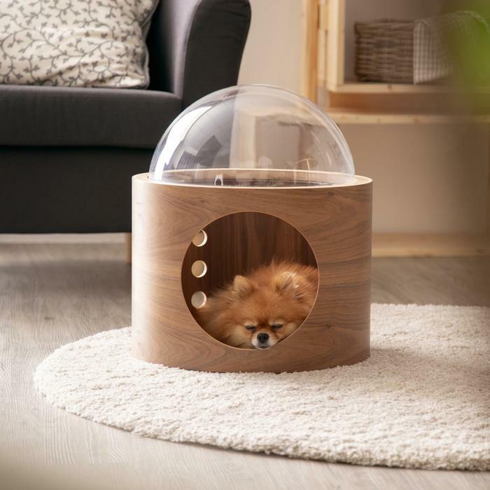 myzoo 宇宙船　ドーム型キャットハウス ブラウン Amazon | 宇宙船 猫ハウス ペットベッド ドーム 床置き 猫ハウス
