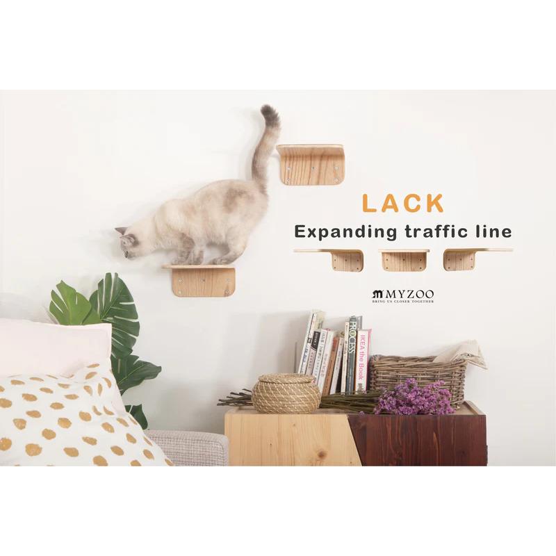 MYZOO マイズー LACK キャットステップ  キャットウォーク 壁付け おしゃれ 室内 インスタ映え 壁 ステップ Mサイズ 2枚入 | MYZOO | 09