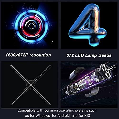 人気激安） 3Dホログラムファン、672 LED付き20インチ3Dホログラム