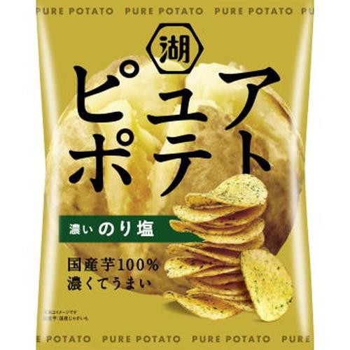 湖池屋 ピュアポテト 濃いのり塩 52g×12個×2セット ポテトチップ