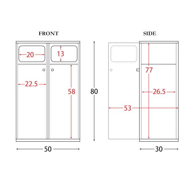 木製ダブルプッシュダストボックス new Empro エンプロー DB-802R-new ゴミ箱 ごみ箱 塵箱 お洒落 おしゃれ 家具 居間 和風洋風 二連 キッチン 宮武製作所の画像