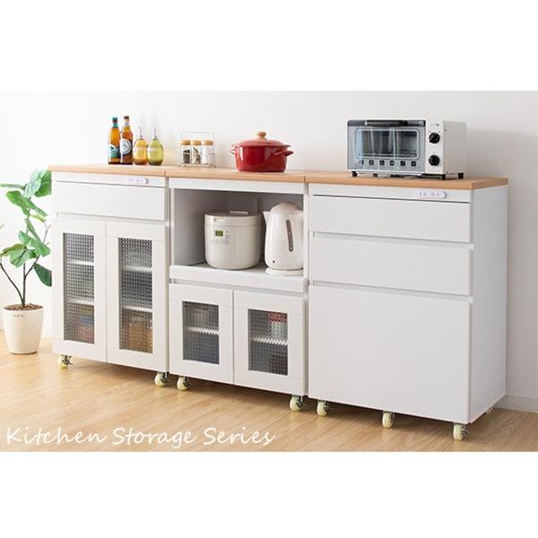 【5月下旬発送】茶箪笥 キッチン収納家具 Semplice センプリチェ 料理収納家具 mim-KC-207-new ラック 宮武製作所  台所収納家具 コンセント付の画像