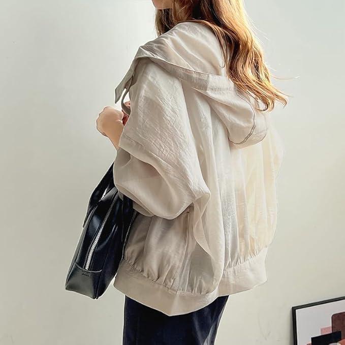 レディース UVカット パーカー 日焼け止め服 カーディガン フード付き アウター 薄手 冷感生地 日焼け防止 紫外線対策 軽量 かわいい カジュアル |  | 11