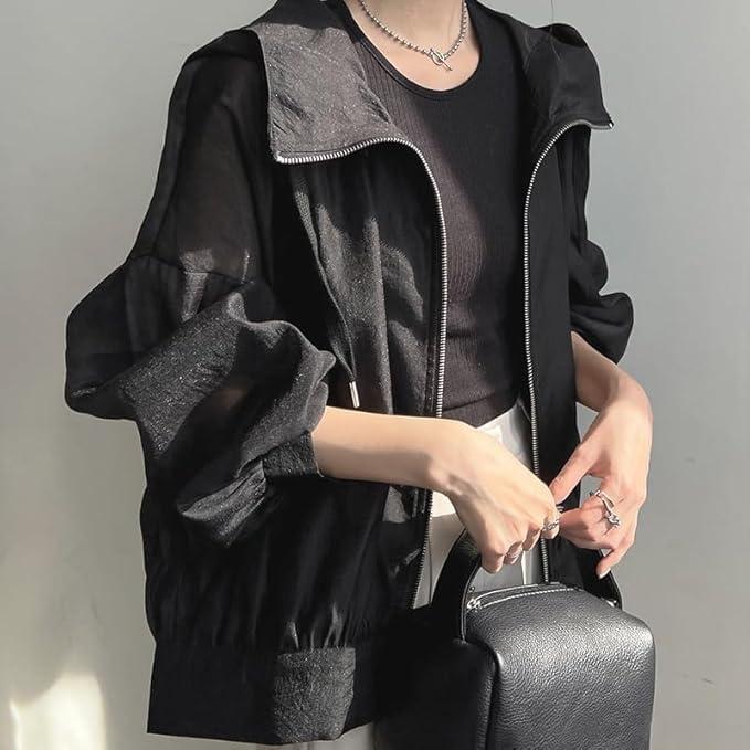 レディース UVカット パーカー 日焼け止め服 カーディガン フード付き アウター 薄手 冷感生地 日焼け防止 紫外線対策 軽量 かわいい カジュアル |  | 17