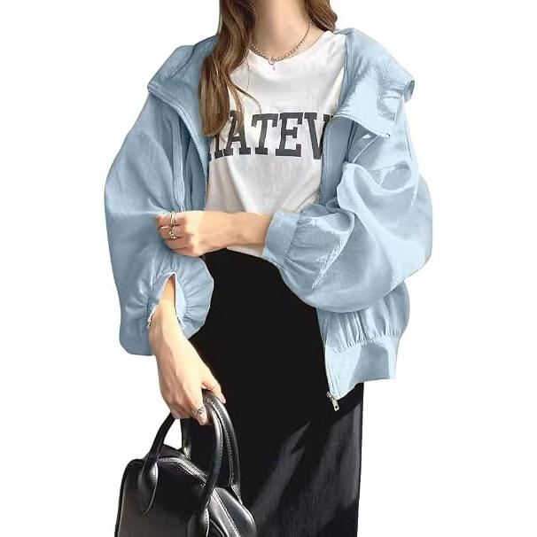 レディース UVカット パーカー 日焼け止め服 カーディガン フード付き アウター 薄手 冷感生地 日焼け防止 紫外線対策 軽量 かわいい カジュアル |  | 01