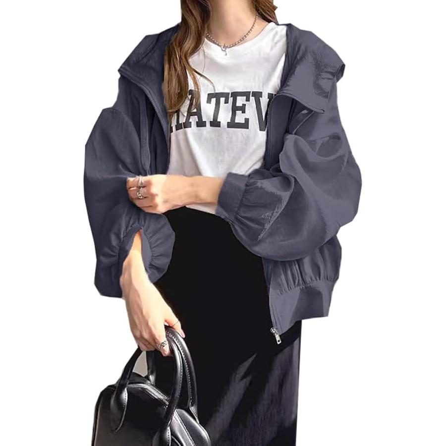 レディース UVカット パーカー 日焼け止め服 カーディガン フード付き アウター 薄手 冷感生地 日焼け防止 紫外線対策 軽量 かわいい カジュアル |  | 09