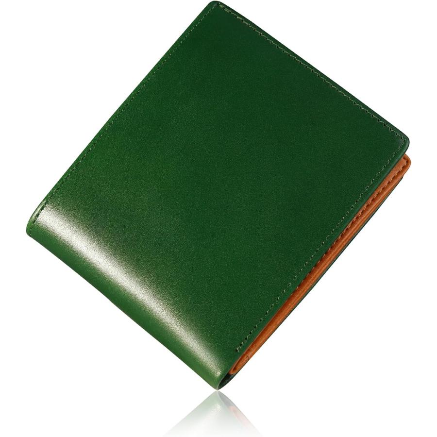 二つ折り財布 財布 メンズ 2つ折り 栃木レザー 本革 ボックス型の小銭入れ 大容量 カード16枚 父の日 金運 ブルー | 