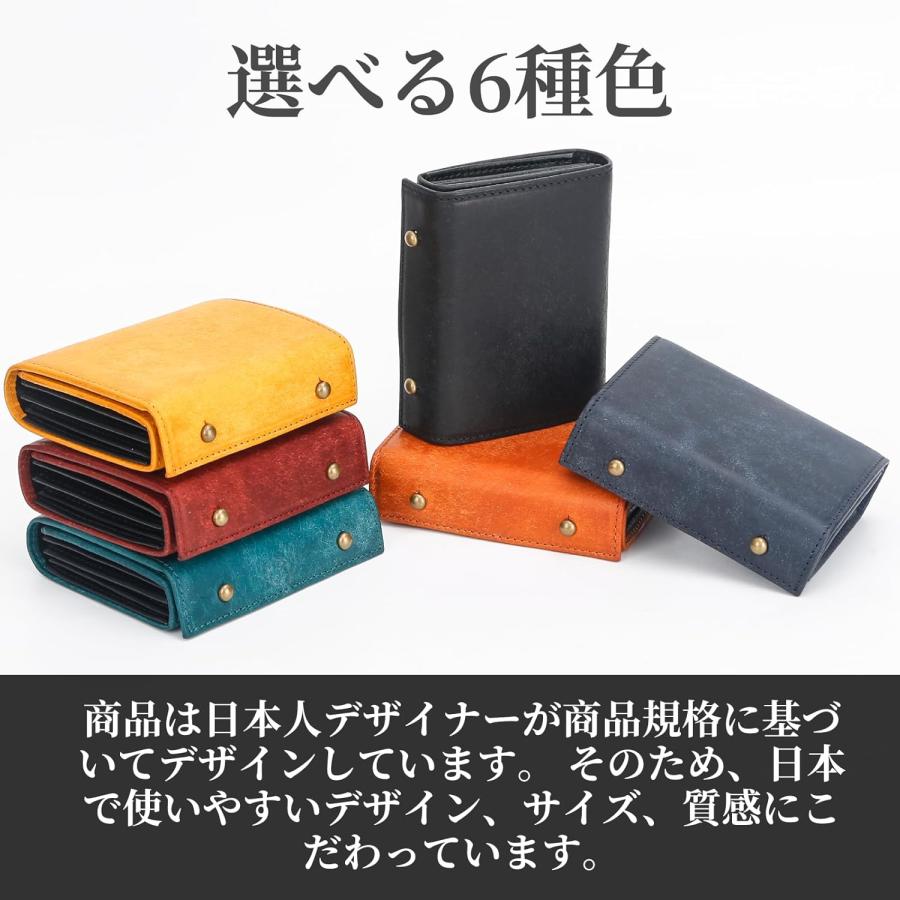 二つ折り財布 メンズ 2つ折り イタリア レザー ミニ財布 コンパクト箱型小銭入れ小さい財布 二つ折り 箱状財布 大容量 L字 レディース [並行輸入品] |  | 01