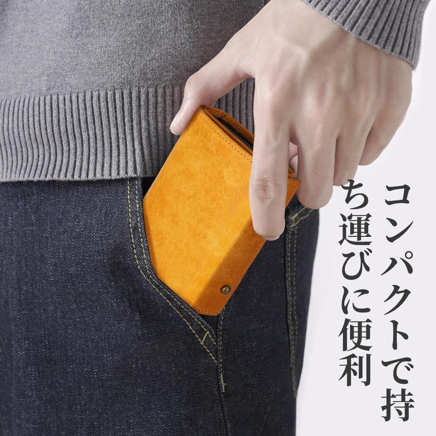 二つ折り財布 メンズ 2つ折り イタリア レザー ミニ財布 コンパクト箱型小銭入れ小さい財布 二つ折り 箱状財布 大容量 L字 レディース [並行輸入品] |  | 02