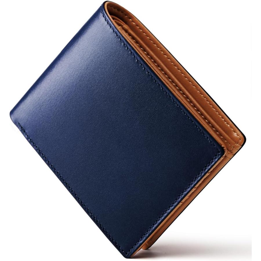 財布 メンズ 2つ折り 日本栃木 レザー 二つ折り 財布 本革 折り財布 折りたたみ財布 薄型 一流の革職人が作る 小銭入れ 父の日 一粒万倍日 天赦日 虎の日 | 