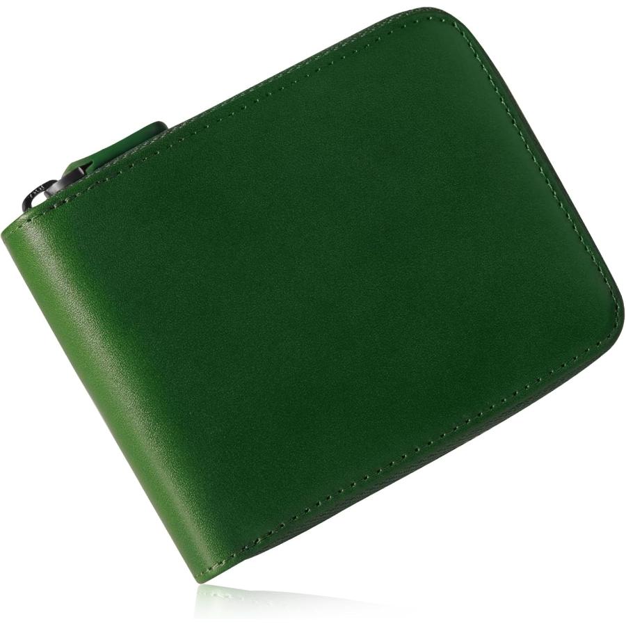 栃木レザー 財布 二つ折り 財布 メンズ 2つ折り YKKファスナー メンズさいふ 人気ブランド box型小銭入れ 一流の革職人が作る 本革財布 ふたつおり 男性 紳士用 | 