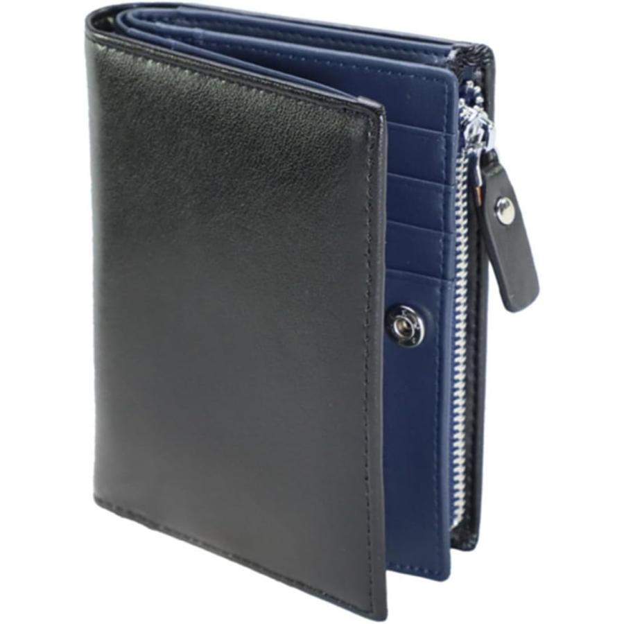 財布 メンズ 二つ折り 本革 【3代目】 大容量 L字型ファスナー小銭入れ 軽量 防水 折りたたみ財布 ふたつおり ビジネス ギフト 父の日 プレゼント | 