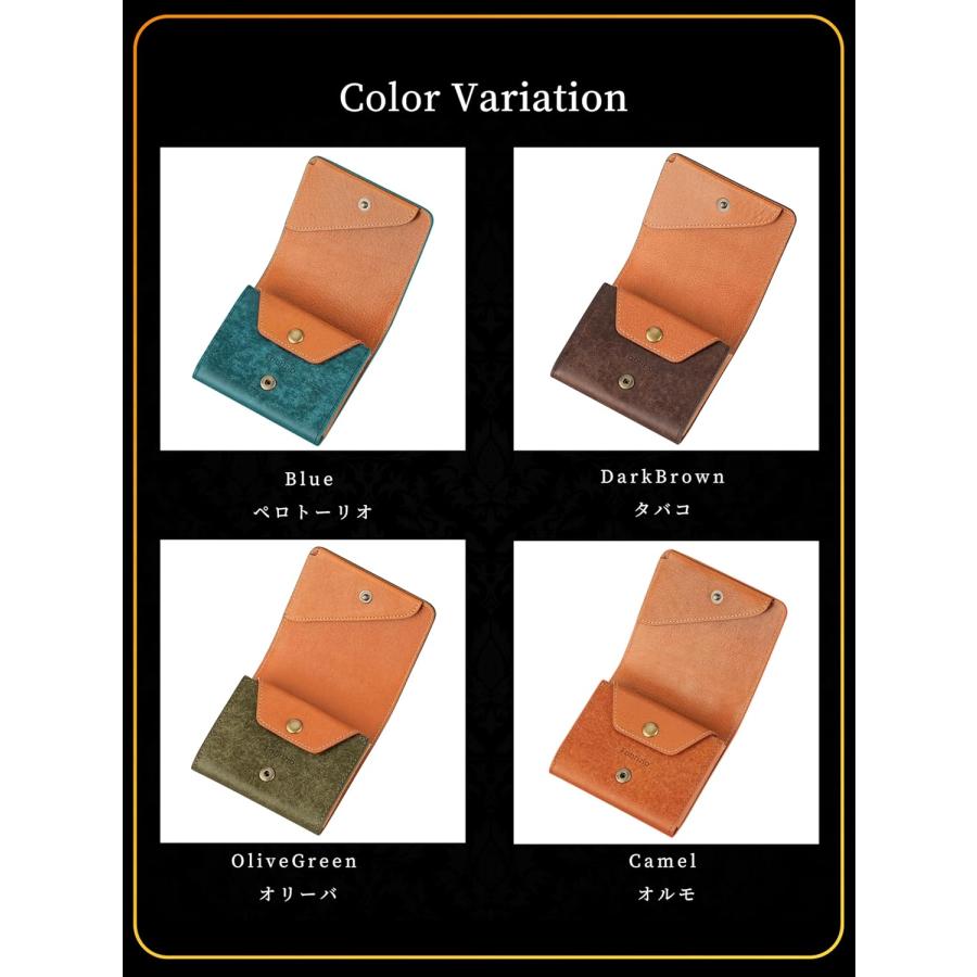 ミニ財布 お札が折れない 財布 レディース メンズ 二つ折り財布 大容量 じゃばら カードケース ボックス型 小銭入れ YKKファスナー 牛革 小さい財布 ブラック |  | 08