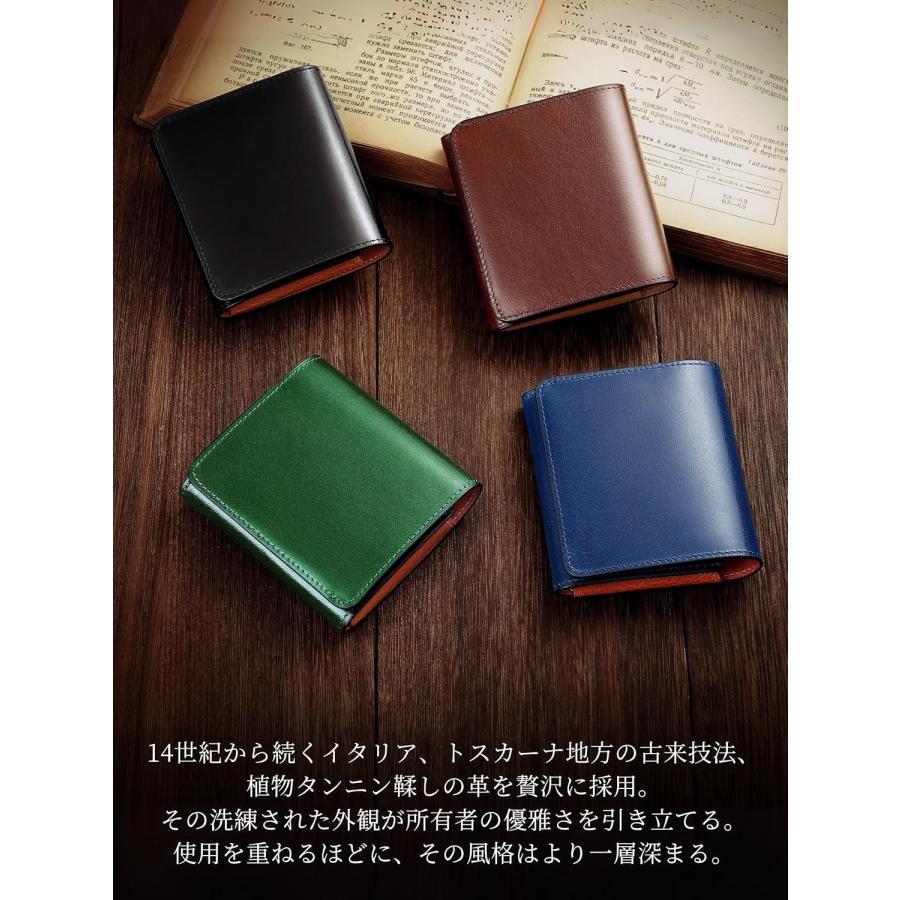 ミニ財布 お札が折れない 財布 レディース メンズ 二つ折り財布 大容量 じゃばら カードケース ボックス型 小銭入れ YKKファスナー 牛革 小さい財布 ブラック |  | 07