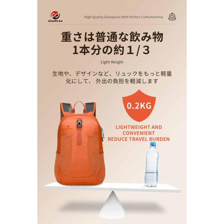 アウトドアバック 超軽量携帯リュック 折りたたみ可能バックパック 耐久性のある 22L大容量 収納性 マルチカラー 休暇、学校、キャンプ_22