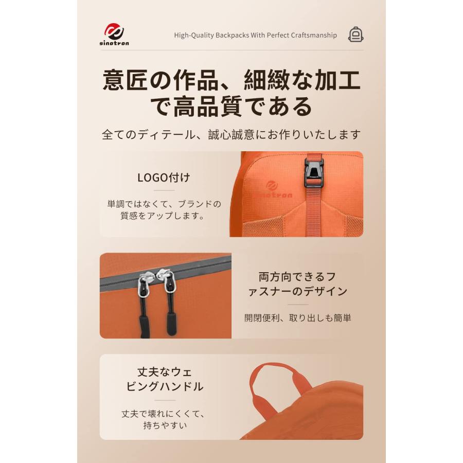 アウトドアバック 超軽量携帯リュック 折りたたみ可能バックパック 耐久性のある 22L大容量 収納性 マルチカラー 休暇、学校、キャンプ_26