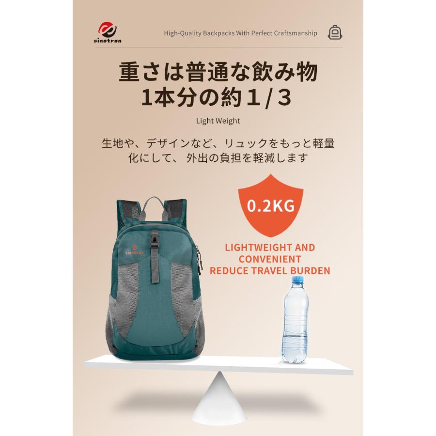 アウトドアバック 超軽量携帯リュック 折りたたみ可能バックパック 耐久性のある 22L大容量 収納性 マルチカラー 休暇、学校、キャンプ_30