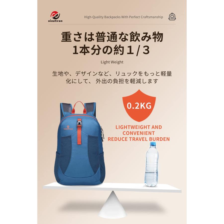 アウトドアバック 超軽量携帯リュック 折りたたみ可能バックパック 耐久性のある 22L大容量 収納性 マルチカラー 休暇、学校、キャンプ_14