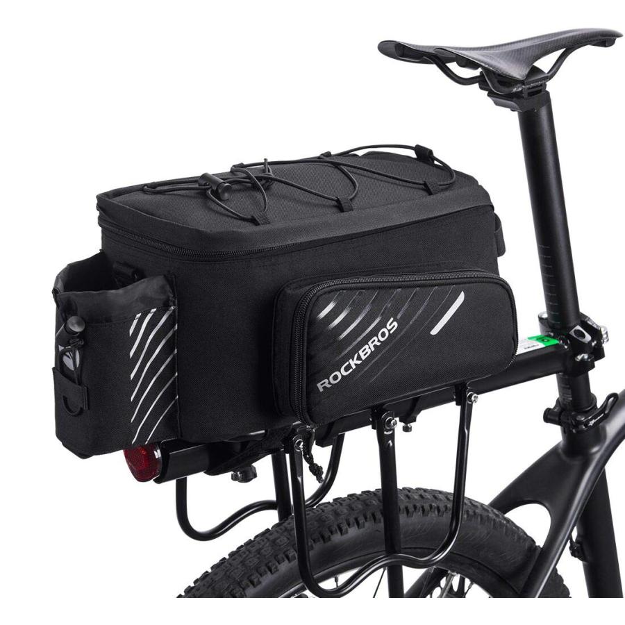 自転車 リアバッグ パニアバッグ 大容量 9-12L拡張可能 サドルバッグ