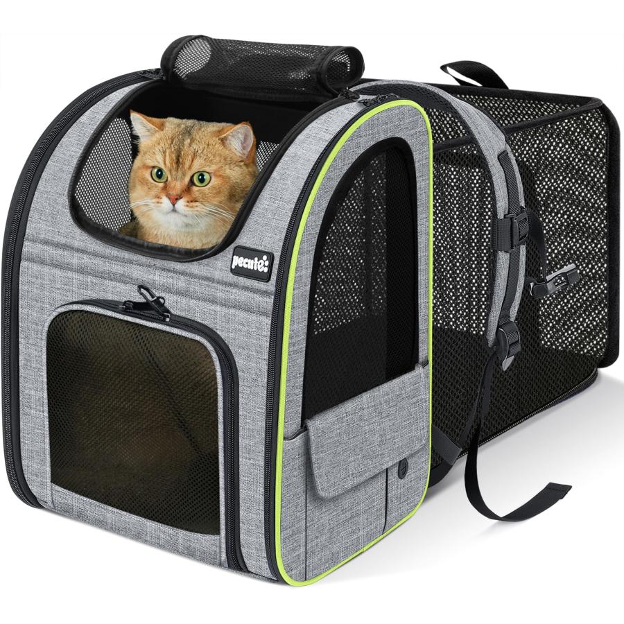 ペット キャリーバッグ 猫用 犬用 リュック メッシュ窓 通気性 拡張可能 2WAY ペットハウス ケージ 折り畳み お出かけ ドライブ 旅行 通院 防災 避難用_13