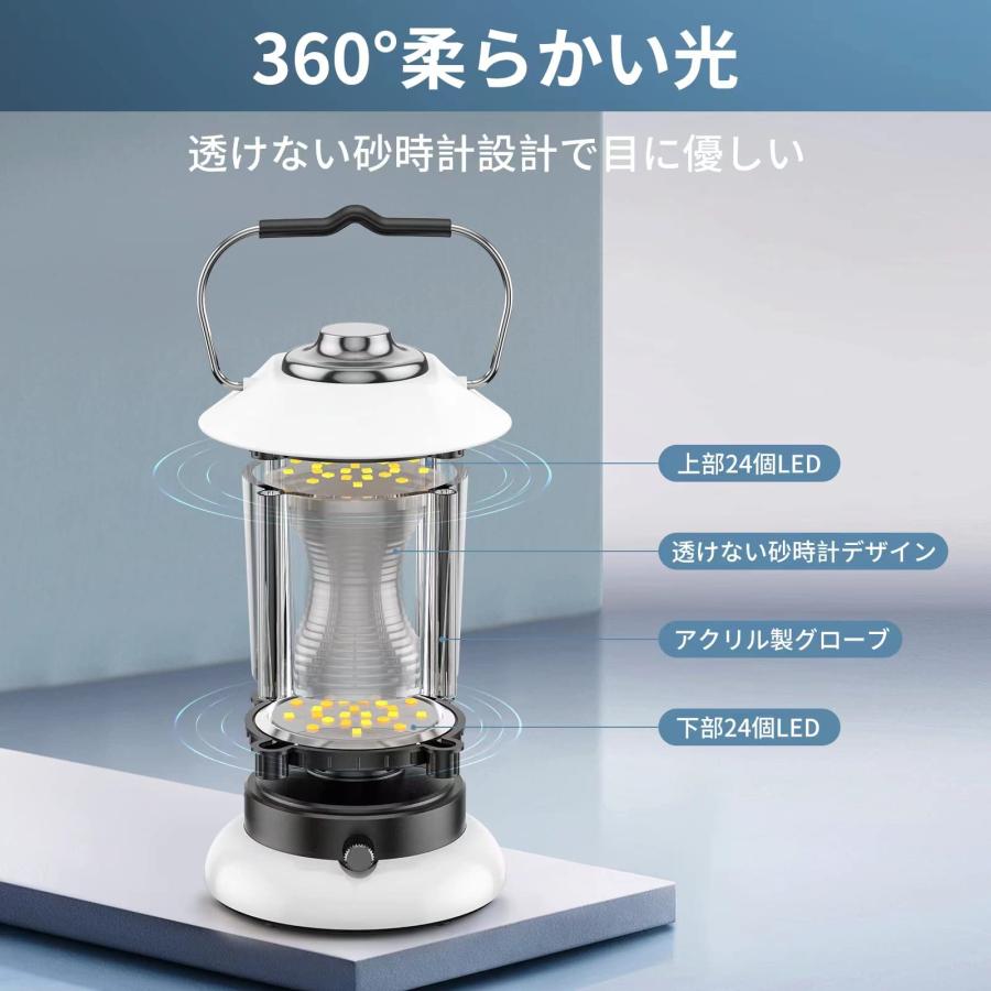 LEDランタン キャンプランタン 2WAY給電 充電式 電池式 キャンプライト