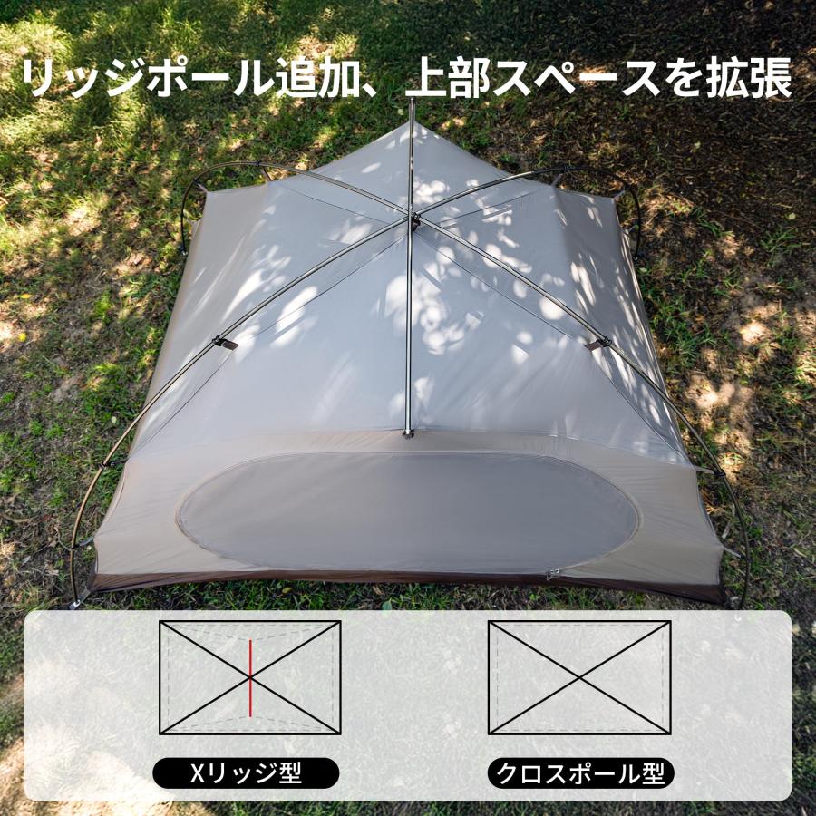 ショップ テント 2人用 自立式 前室付き キャノピー ダブルウォール