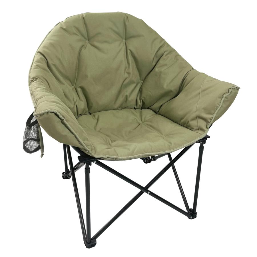 アウトドア チェア ムーンチェア キャンプ イス 折りたたみ 椅子 メッシュポケット付き 収納袋付き M-2346の画像