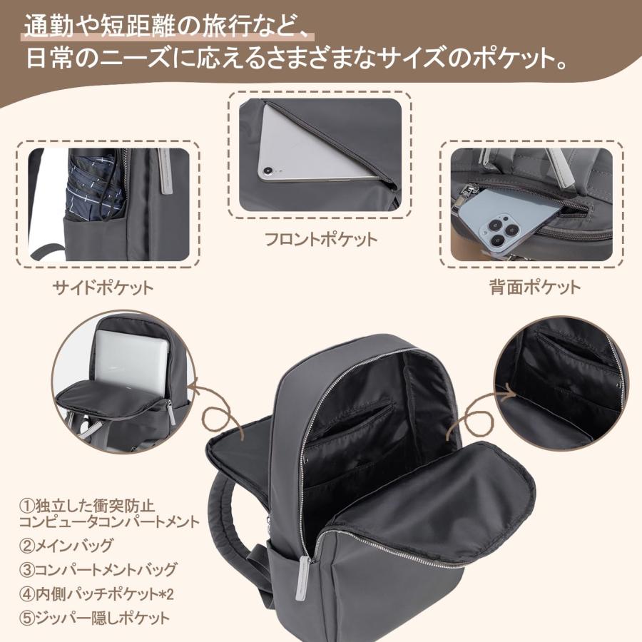 ビジネスリュック レディース 軽量 大容量 防水 通勤 PC A4 収納